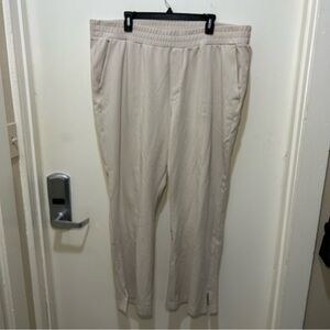 Old Navy Dynamic Fleece High-Rise Wide Leg Breathable Cream Sweatpants Size XXL